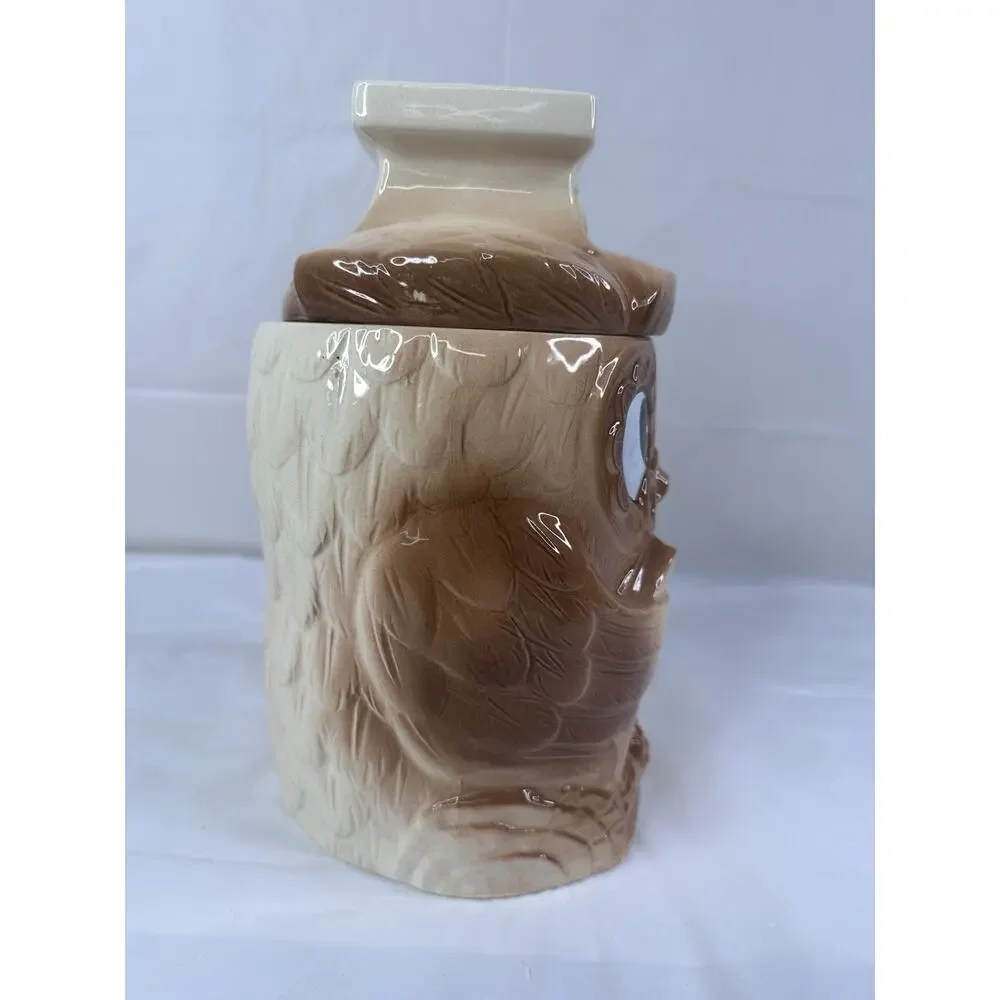 Scholarly Wise Old Owl Cookie Jar MCM Vintage Made in Japan